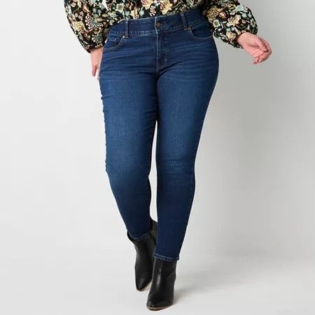 Photo 1 of A.n.a Women's Mid Rise Skinny Fit Jean, 22w, Blue
