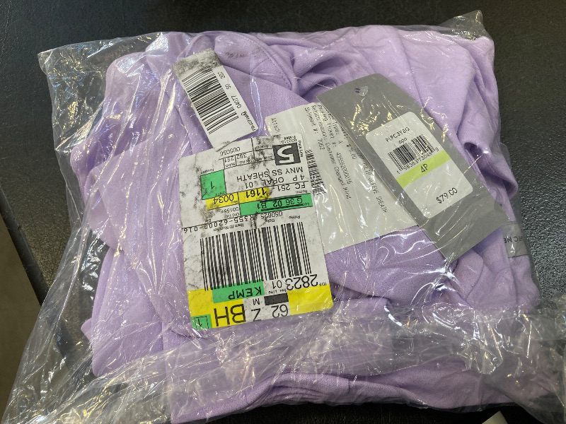 Photo 1 of Marc New York Women's Short Sleeve Sheath Dress, 4 Petite, Purple
