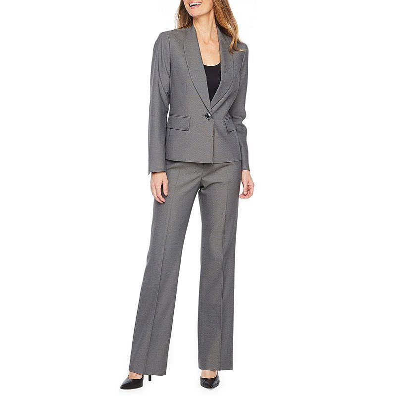 Photo 1 of Le Suit 2-pc. Straight Leg Pant Suit, 12, Gray
