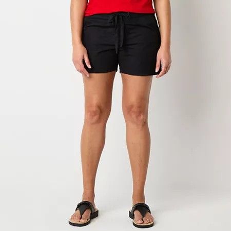 Photo 1 of St. John's Bay Womens Mid Rise Soft Short, 18, Black
