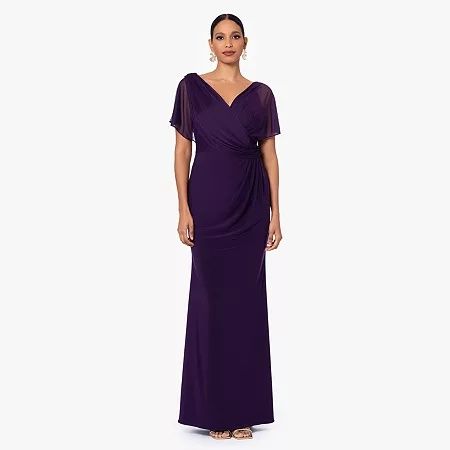 Photo 1 of DJ Jaz Women's Short Sleeve Evening Gown, 4, Purple
