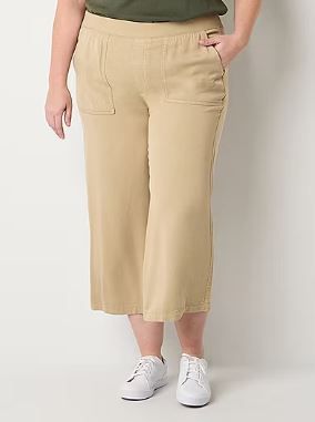 Photo 1 of St. John's Bay Wide Leg Women's Wide Leg High Rise Plus Capri Pant - 1X
