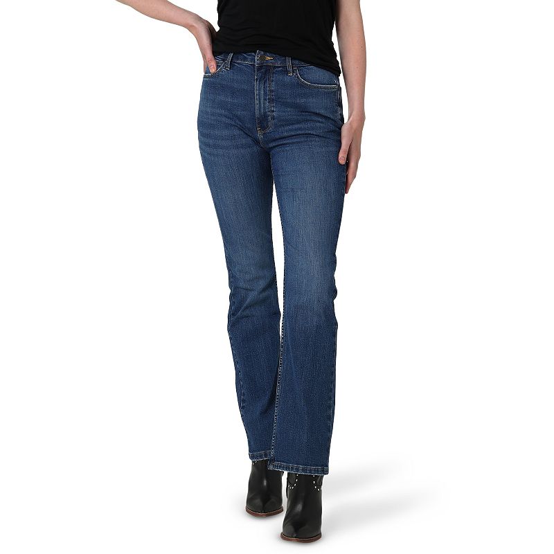 Photo 1 of Wrangler Women's Stretch High Rise Bootcut Jean, 4, Blue
