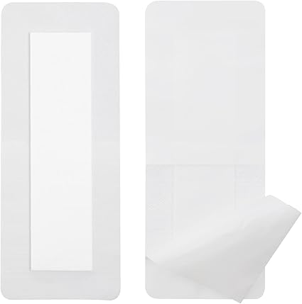 Photo 1 of 10 Pcs Waterproof C-Section Adhesive Island Dressing | 4x10 Inch Tummy Tuck Incision Long Post Surgery Bordered Gauze Bandage + Absorbent Dressing Pad Sterile Large Wound Recovery

