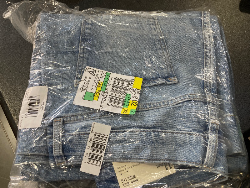 Photo 1 of A.n.a Women's High Rise Wide Leg Jean, 14 Short, Blue
