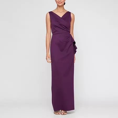 Photo 1 of Atelier Danielle Smoothing and Slimming Collection Women's Sleeveless Evening Gown, 8, Purple