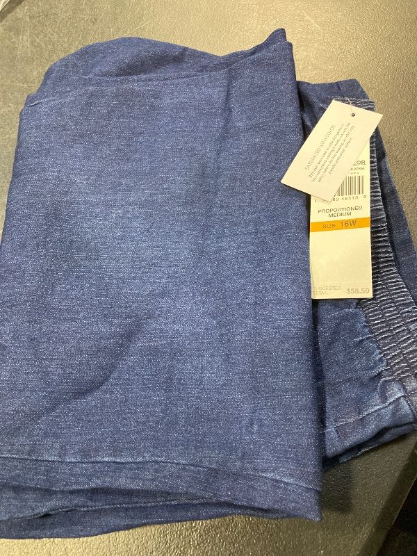 Photo 1 of Alfred Dunner Free Spirit Women's Mid Rise Straight Leg Jean, 16w, Blue
