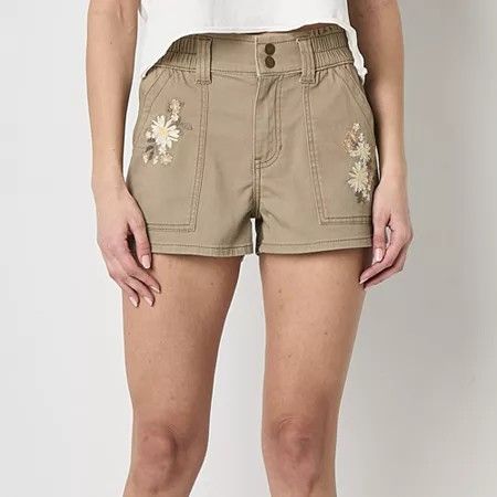 Photo 1 of Arizona Women's High Rise-Juniors MIDI Short, 8, Brown
