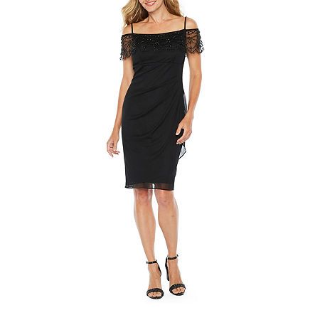 Photo 1 of DJ Jaz Sleeveless Embellished Sheath Dress, 12, Black
