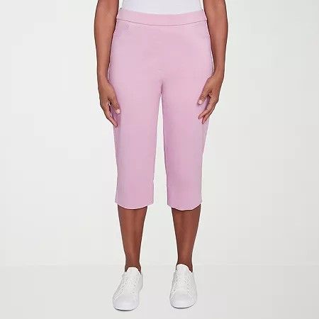 Photo 1 of Alfred Dunner Classics Women's Mid Rise Capri Pants, 10 Petite, Orange
