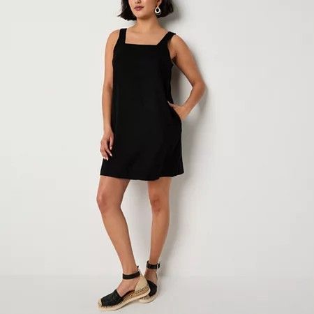 Photo 1 of A.n.a Women's Sleeveless Linen Blend a-Line Dress, Large, Black

