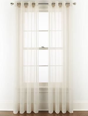 Photo 1 of Liz Claiborne Lisette Grommet Top Sheer Single Curtain Panel - 38x84
