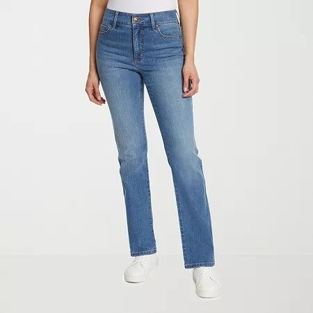 Photo 1 of Gloria Vanderbilt Women's High Rise Bootcut Jean, 16, Beige
