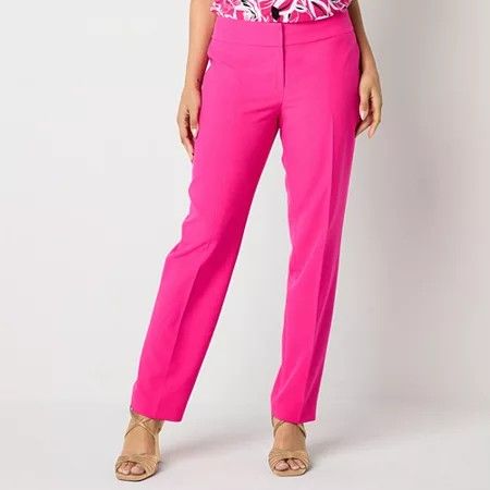 Photo 1 of Black Label by Evan-Picone Women's Straight Fit Straight Suit Pant, 12, Pink