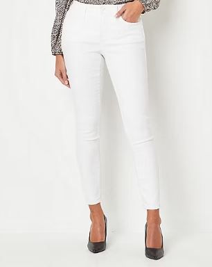 Photo 1 of Bold Elements Stretch Waistband High Rise Crop White Jean - 14  