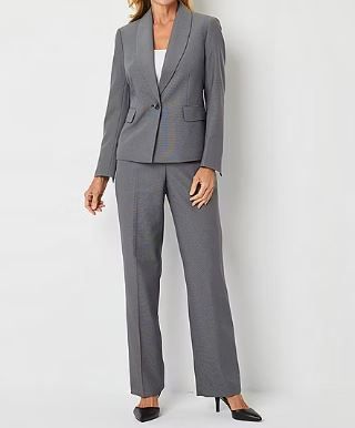 Photo 1 of Le Suit 2-pc. Straight Leg Pant Suit - 12