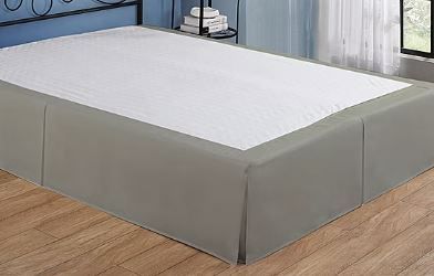 Photo 1 of Bed Maker'S Bed Makers Tailored Wraparound Microfiber 14" Wrinkle Resistant Bed Skirt - Queen Silver