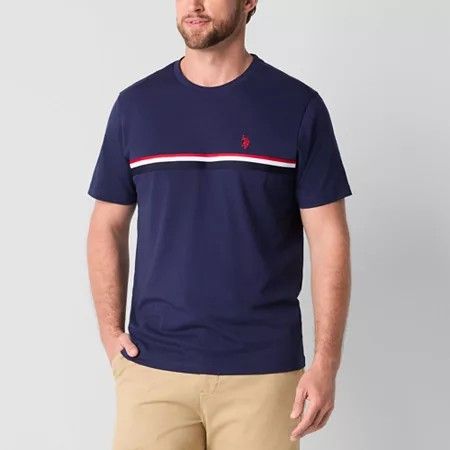 Photo 1 of U.S. Polo Assn. Tricot Jersey Men's Crew Neck Short Sleeve T-Shirt, Large, Blue