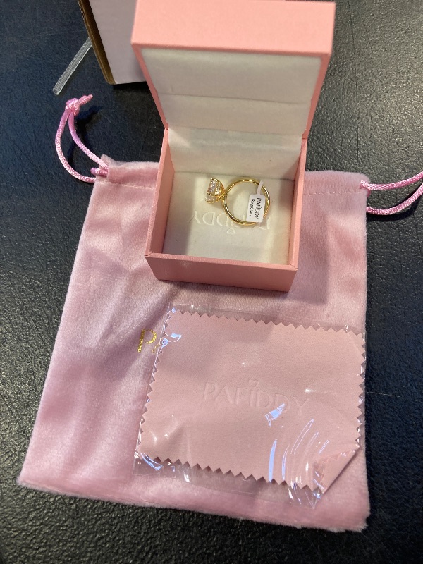 Photo 1 of 4.5CT 5A Grade Cushion Cut Zirconia Engagement Ring for Women, 18K White Gold Plated Sterling Silver Promise Ring, 7 
