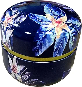Photo 1 of Topwon 3.15" Powder Case with Puff, BPA Free, Fluffy Plush Powder Puffs Container, Baby Women's Body Loose Dusting Dry Powder Box, Travel&Home Use, Blue Flower
