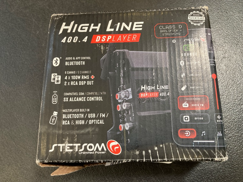 Photo 1 of Stetsom HL DSPlayer 400x4 - All in One, Amplifier with DSP, BT, APP, FM Radio, Inputs RCA/High/Infra-red, Processed output for auxiliary amplifier, Compatible with Stetsom Remote Control SX2, 400w RMS