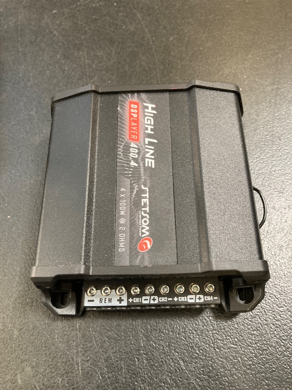 Photo 1 of Stetsom HL DSPlayer 400x4 - All in One, Amplifier with DSP, BT, APP, FM Radio, Inputs RCA/High/Infra-red, Processed output for auxiliary amplifier, Compatible with Stetsom Remote Control SX2, 400w RMS