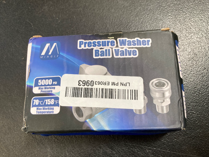 Photo 1 of M MINGLE Ball Valve Pressure Washer, 3/8" Quick Connect Ball Valve for Power Washer Hose, 5000 PSI