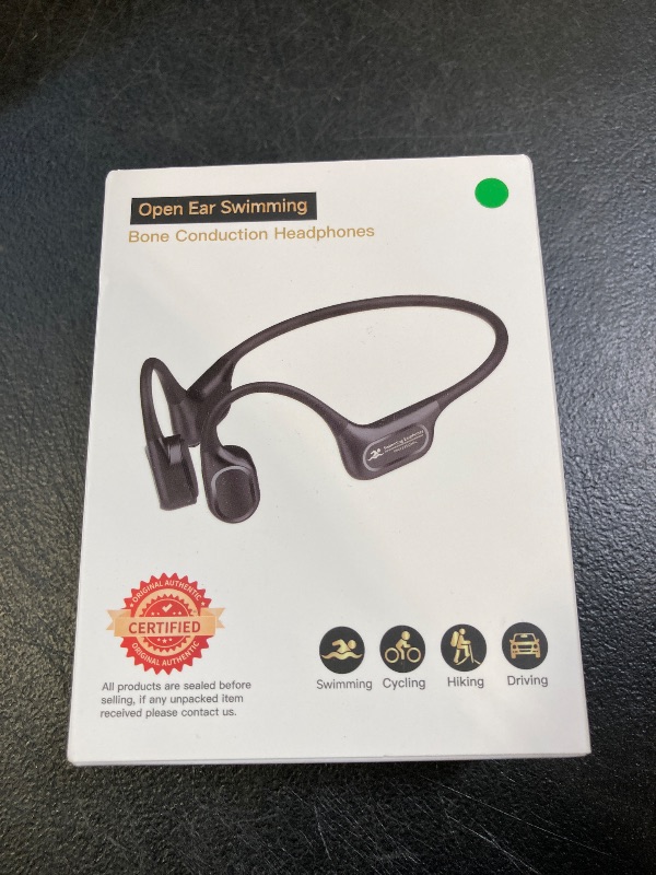 Photo 1 of Swimming Headphones IP68 Waterproof, Open Ear Bone Conduction Headphones Bluetooth 5.4 with 32GB MP3 Player, Secure Comfort Underwater Swim Earbuds for Jogging Cycling Fitness-SurfAudio(Green)