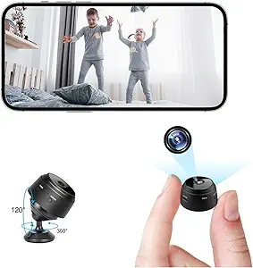 Photo 1 of Hidden Spy Camera for Home Use, Mini Security Wireless WiFi Camera, HD 1080P Indoor/Outdoor Night Vision Nanny Cam for Baby, Pets, Compatible with Smartphone, Tablets(Video Only)
