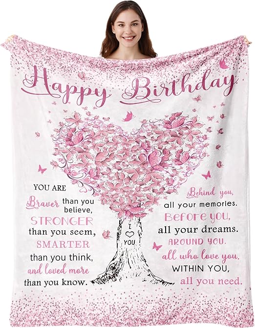 Photo 1 of Birthday Gifts for Girls/Mom/Sister/Wife, Unique Women's Bday Decoration - 50"X60" Fleece Blanket Gifts (100TH BIRTHDAY)
