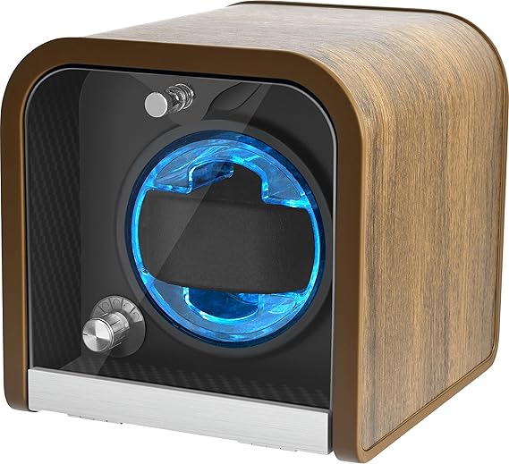Photo 1 of Watch Winder for Automatic Watches, Watch Winders 1/2/4/8 Slot for Rolex, Winder Box Uses Super Quiet Motor, 4 Rotation Mode Setting & LED Light, Gift for Man
