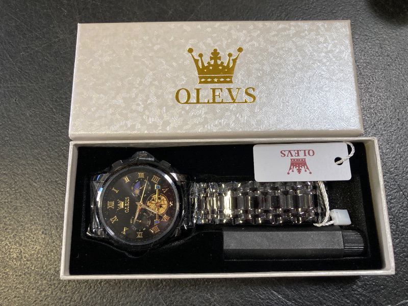 Photo 1 of OLEVS Watches Men Waterproof Luxury Big Face Mens Watch Stainless Steel Quartz Analog Dress Watches for Men Luminous Multifunction Man Watch Relojes De Hombre
