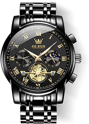 Photo 1 of OLEVS Watches Men Waterproof Luxury Big Face Mens Watch Stainless Steel Quartz Analog Dress Watches for Men Luminous Multifunction Man Watch Relojes De Hombre
