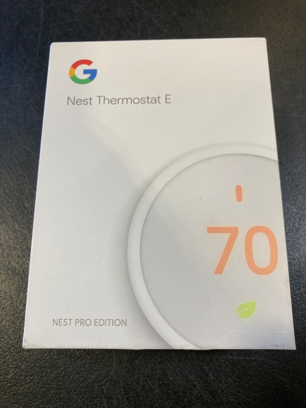 Photo 1 of Nest Thermostat E Programmable Smart Thermostat for Home, App Controlled via Wifi, Programmable, Compatible with Alexa and Google Assistant, Frosted White Color (T4002ES)