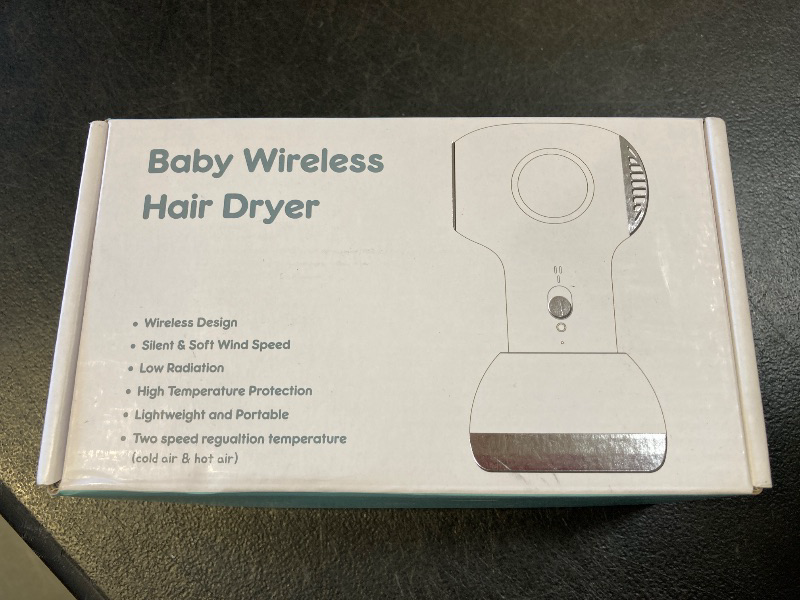 Photo 1 of Cordless Hair Dryer for Baby, Kids Model with Charging Base, Gentle Airflow Mini Hair Dryer, Portable Travel Design, Small Dryer for Infant Delicate Skin