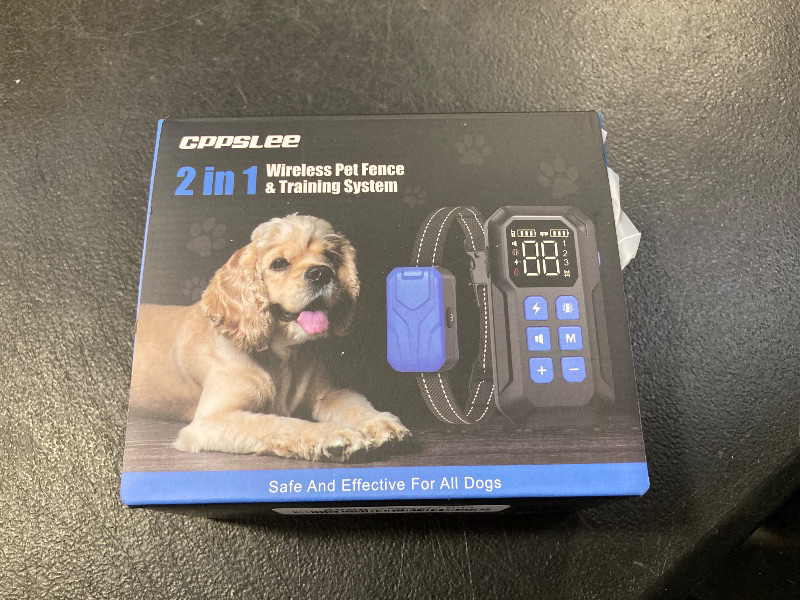 Photo 1 of CPPSLEE Wireless Dog Fence, Wireless Fence for Dogs, Electric Fence for Dogs, Portable 2 in 1 Wireless Fence Range UP to 1000 FT with Waterproof and Rechargeable Dog Training Collar System