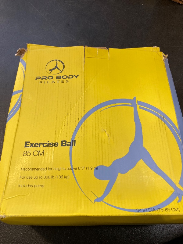 Photo 1 of ProBody Pilates Exercise Ball - Multiple Sizes Gym Grade Balance Ball for Fitness, Workout, Pregnancy & Physical Therapy, Stability Yoga Ball Chair (Blue, 85 cm)
