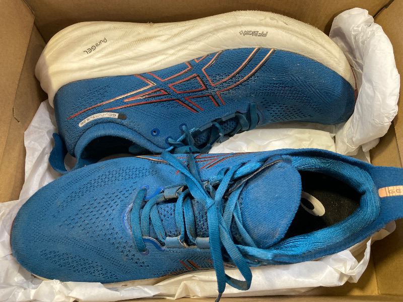 Photo 1 of ASICS Men's Gel-Nimbus 26 Running Shoes, 9, Rich Navy/Faded Orange