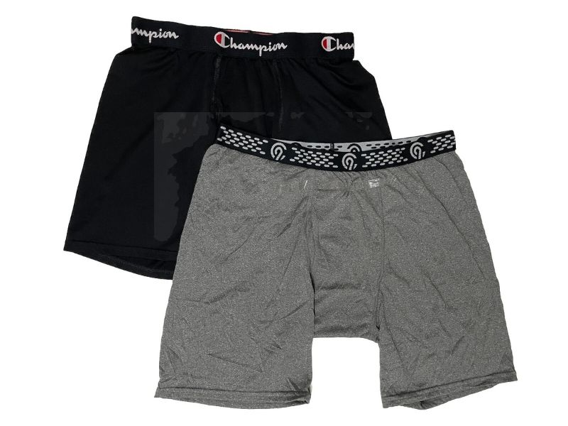 Photo 1 of Champions Men's 2 Pack Black and Gray Briefs - XL 