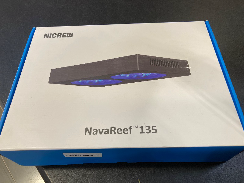 Photo 1 of NICREW Nava Reef 135 Reef LED Light, 135W Reef Aquarium Lighting for LPS/SPS Corals and Saltwater Fish Tanks, Built-in Timer, Blue Focused Spectrum