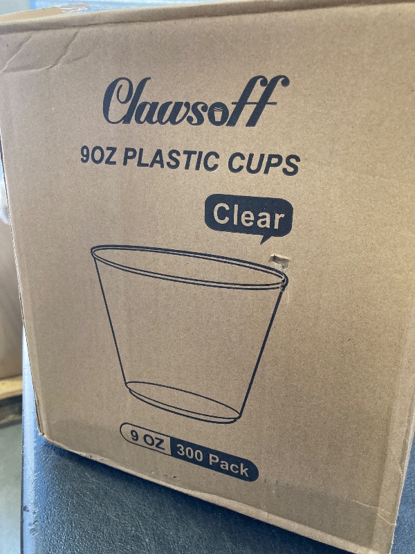 Photo 1 of 300 Pack 9 oz Clear Plastic Cups, Disposable Cocktail Cups (No Lids) for Party, Wedding, PET Plastic Cup Bulk, Fancy Party Drinking Cup, Clear Tumblers for Cold Beverage
