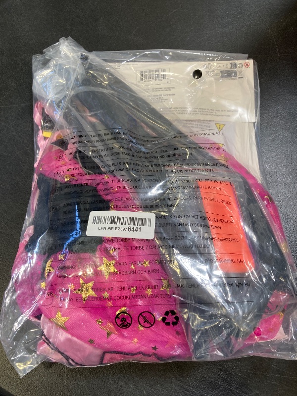 Photo 1 of Spooktacular Creations Girls Witch Costume, Light up Witch Costume Kids, Starry Dress with Broom Belt Hat for Child Halloween Role Play Parties, Pink, S (5-7 Y)