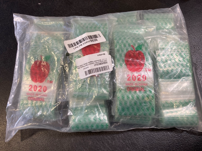 Photo 1 of 2020 Original Mini Ziplock 2.5mil Plastic Bags 2" x 2" Reclosable Baggies (Clear) (1000 Bags)