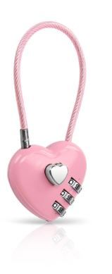 Photo 1 of YAODHAOD Combination Lock, 3 Digit Heart Shaped Padlock for School Gym Locker, TSA Approved Cable Luggage Locks, Sports Locker Lock, Luggage, Fence, Backpack, Valentine Gift (Pink)