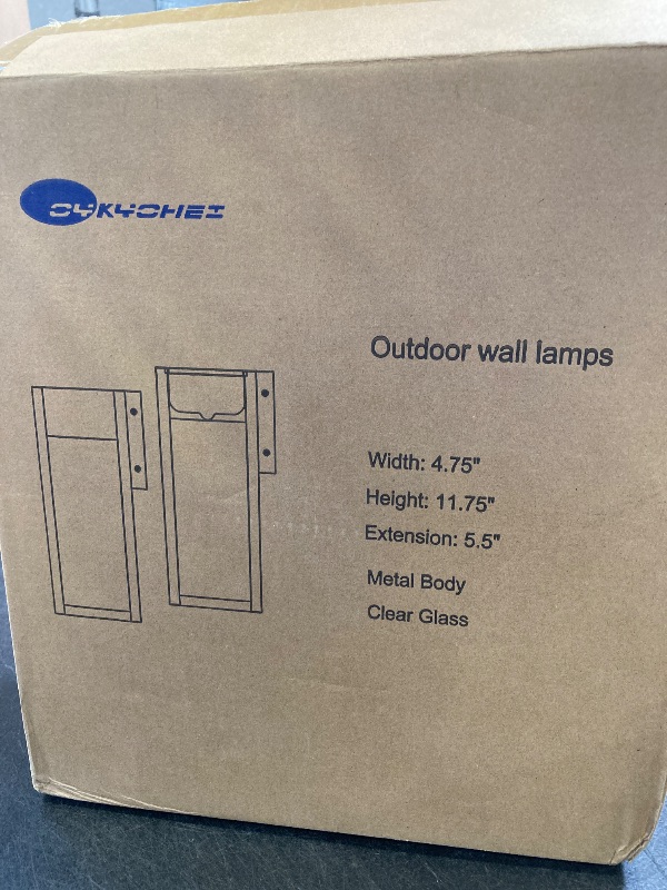 Photo 1 of OYKYOHEI 2 Pack Porch Lights Outdoor Wall Sconce, Outdoor Light with GFCI Outlet, Waterproof Exterior Wall Lantern Light Fixtures, Anti-Rust Wall Lamp with Clear Glass for Patio Doorway Garage- White