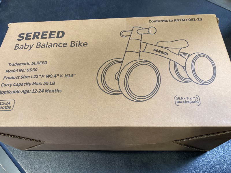 Photo 1 of SEREED Baby Balance Bike for 1-2 Year Olds - 4 Wheels, First Bike for Toddlers, Birthday Gift (Green)