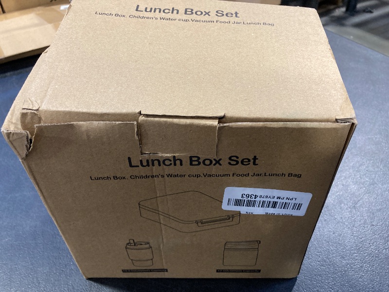 Photo 1 of Pawtong Lunch Box Set with Bento Box Container, 17OZ Stainless Steel Food Soup Thermo, Kids Water Bottle & Portable Insulated Lunch Bag – Leakproof, Hot/Cold Retention for School, Travel (Black)