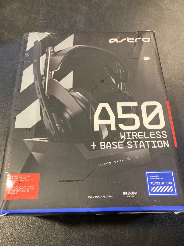 Photo 1 of ASTRO Gaming A50 Wireless Headset + Base Station Gen 4 - Compatible With PS5, PS4, PC, Mac - Black/Silver