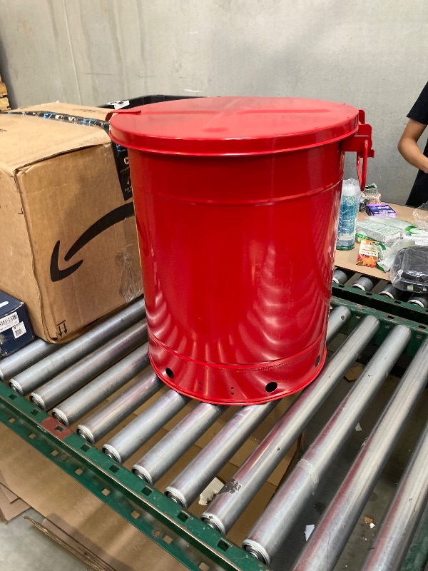 Photo 1 of  09500 Red Oily Waste Can, 14gal, Lever Lid 