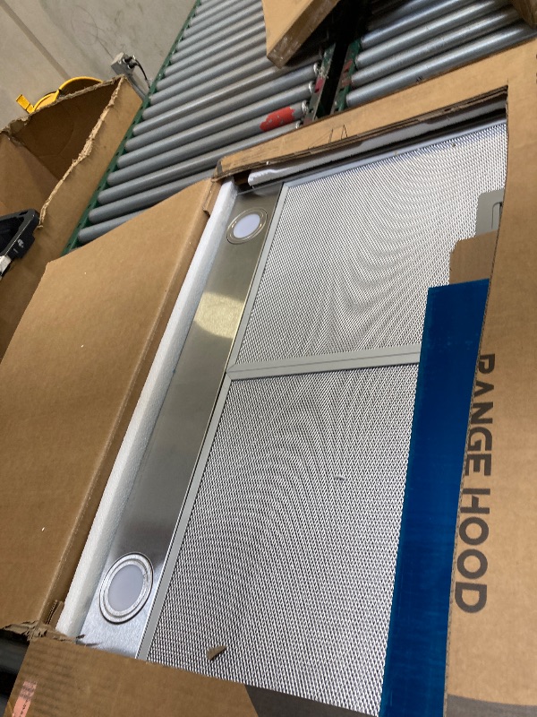 Photo 1 of  FIREGAS Range Hood 30 Inch, Stainless Steel Wall Mount Kitchen Hood 450 CFM with 3 Speed Exhaust Fan, Ducted/Ductless Convertible, Stove Vent Hood for Kitchen with Aluminium Mesh and Charcoal Filters 